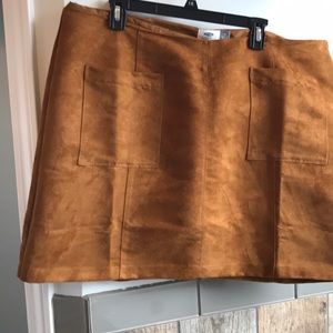 Faux suede skirt